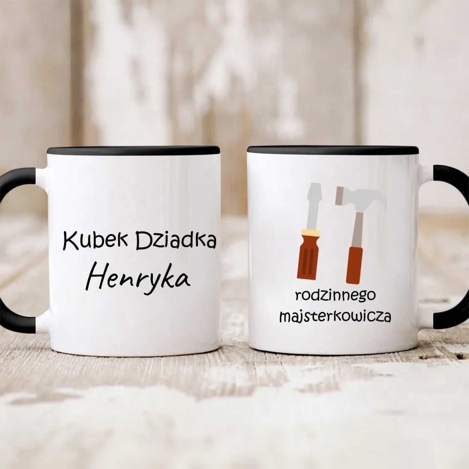 Kubek dla dziadka personalizowany - prezent na dzień babci i dziadka - majsterkowicz #01761