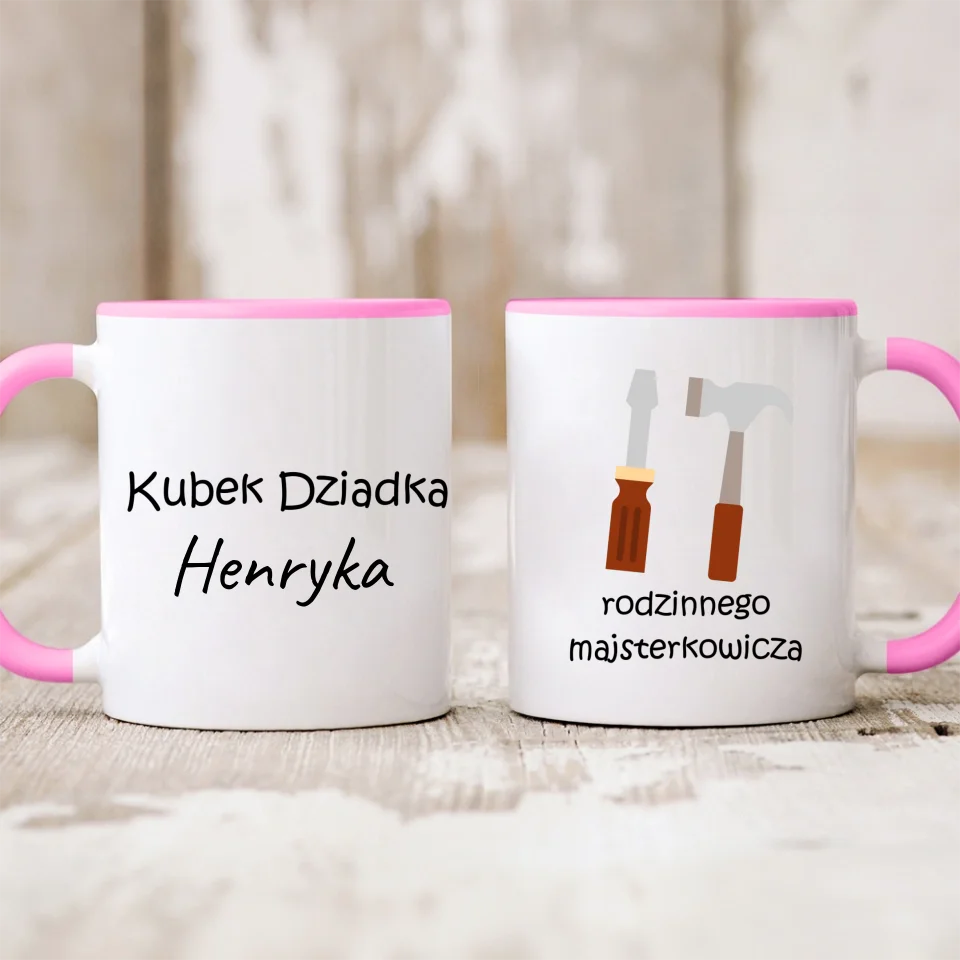 Kubek dla dziadka personalizowany - prezent na dzień babci i dziadka - majsterkowicz #01761