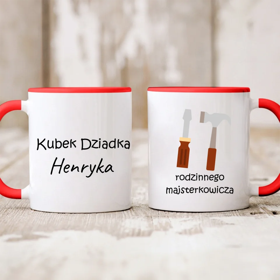 Kubek dla dziadka personalizowany - prezent na dzień babci i dziadka - majsterkowicz #01761