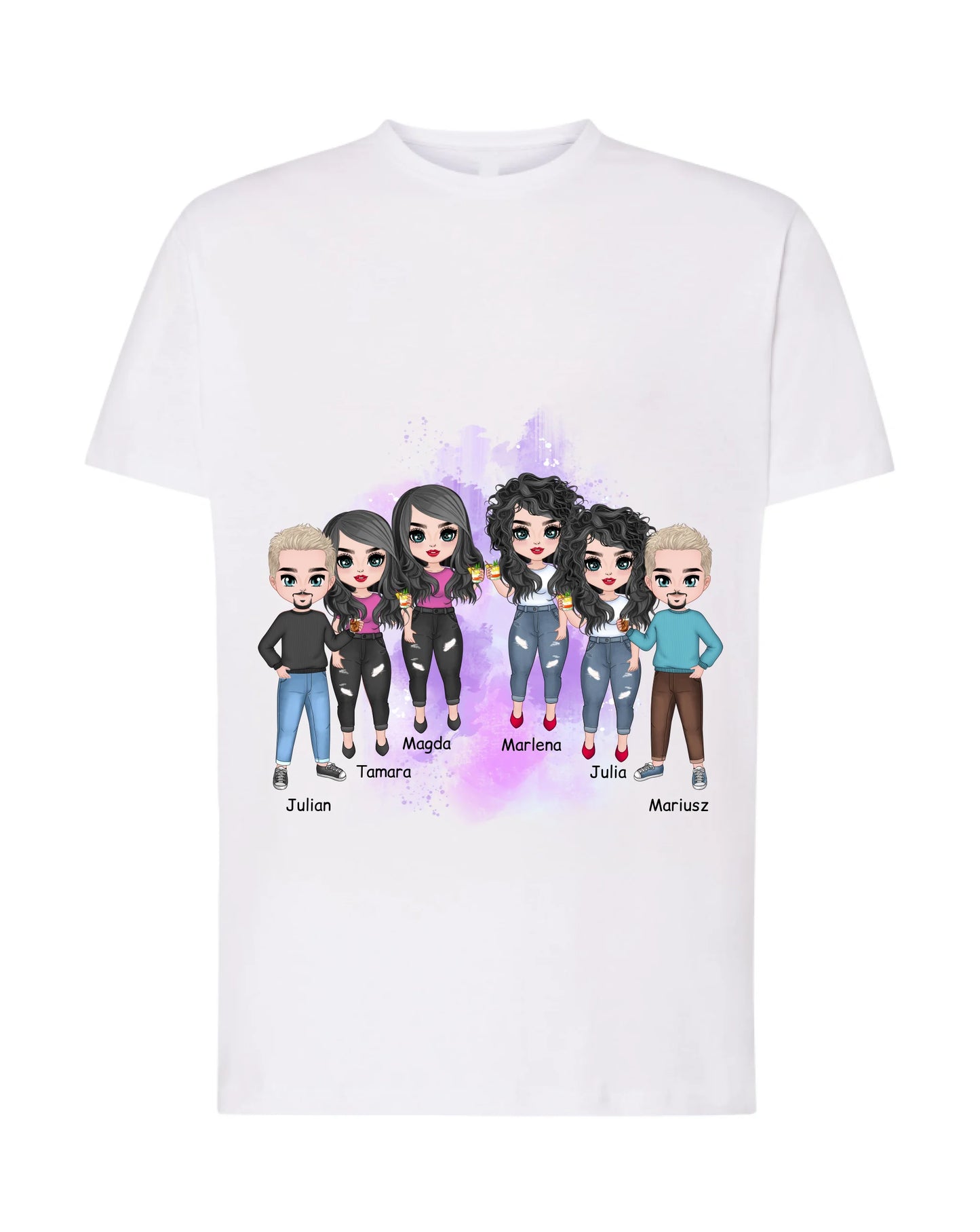 Koszulka dla przyjaciół 1-6 osób (kobiety/mężczyźni) - Personalizowana #P65