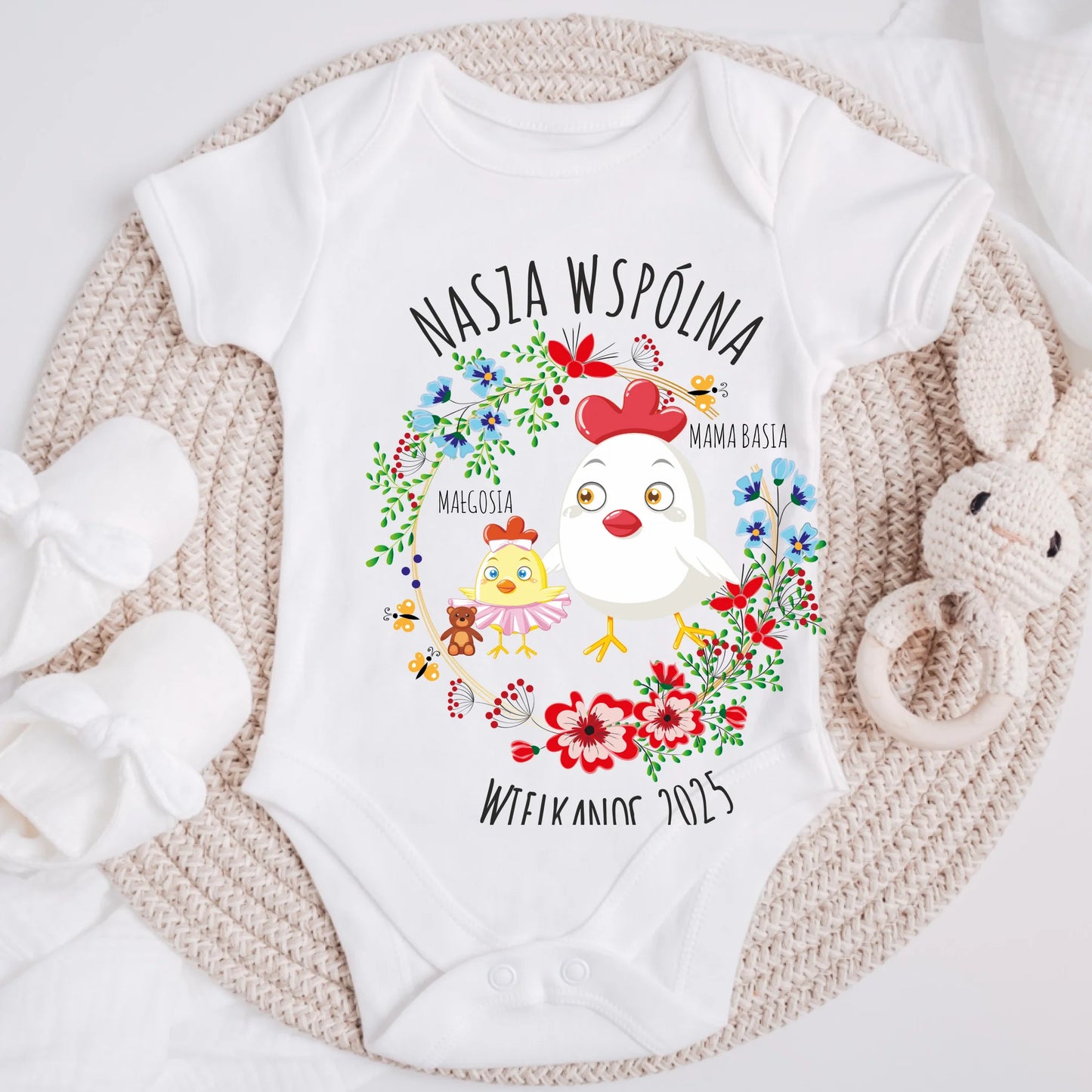 Koszulka dla mamy i córki/syna -Wielkanoc - Personalizowana - Prezent na Wielkanoc #8418