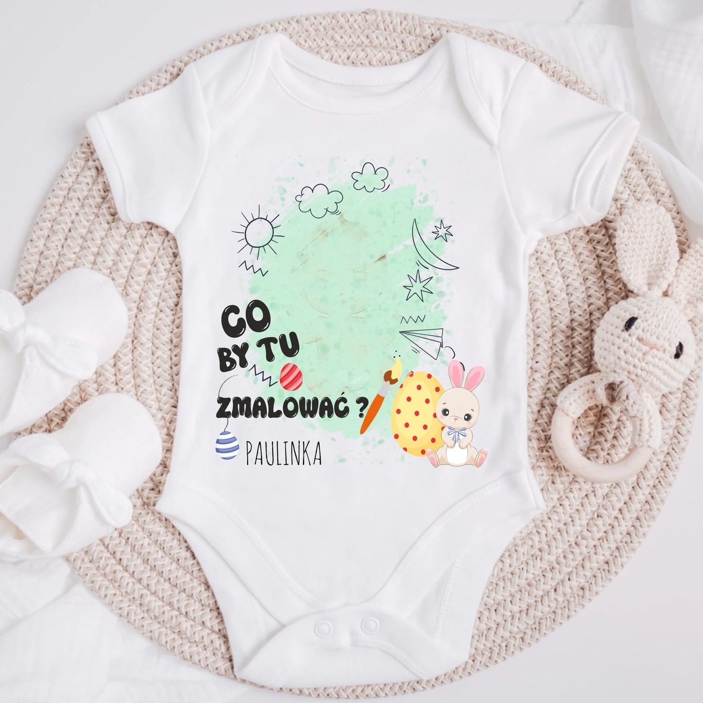 Koszulka dla dziecka - Prezent na Wielkanoc - Co By Tu Zmalować - Personalizowana #7412
