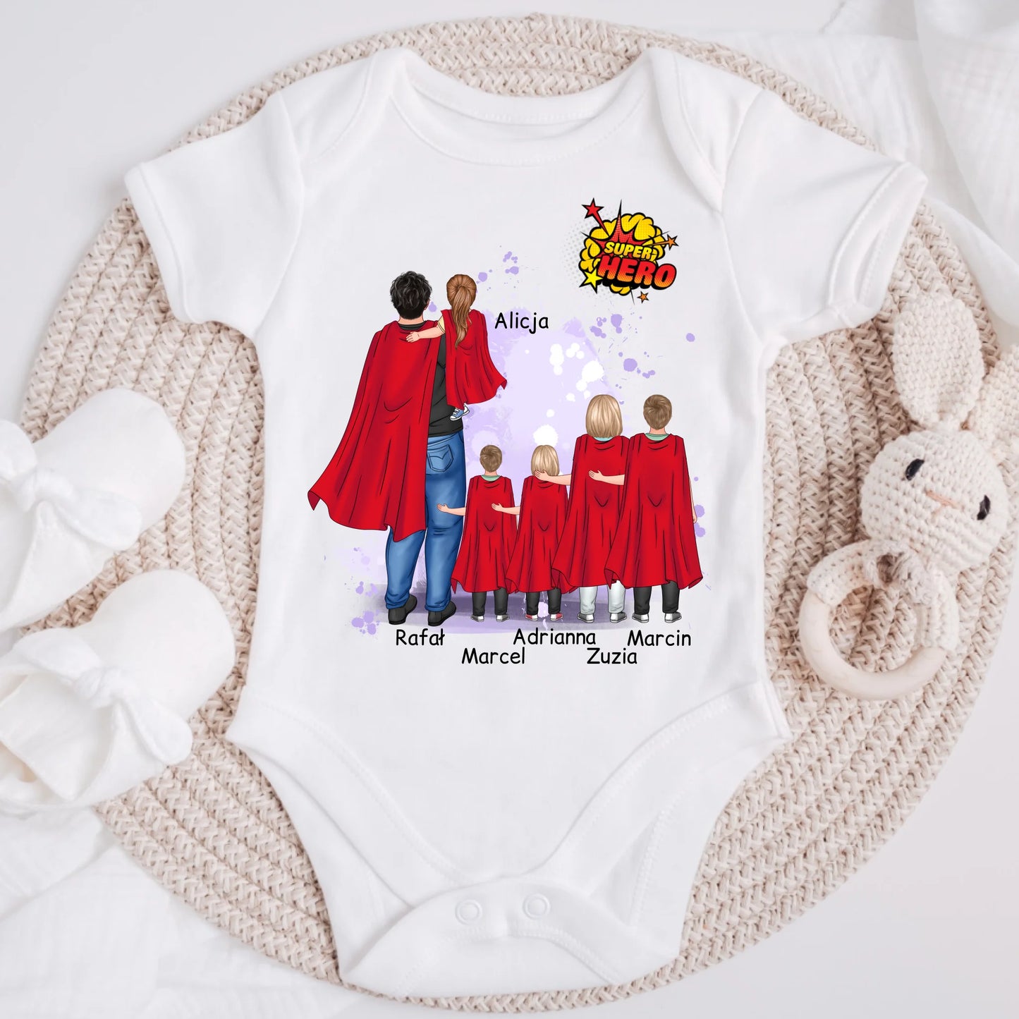 Koszulka dla taty i 1-5 dzieci - Personalizowana (rodzinna) #1004