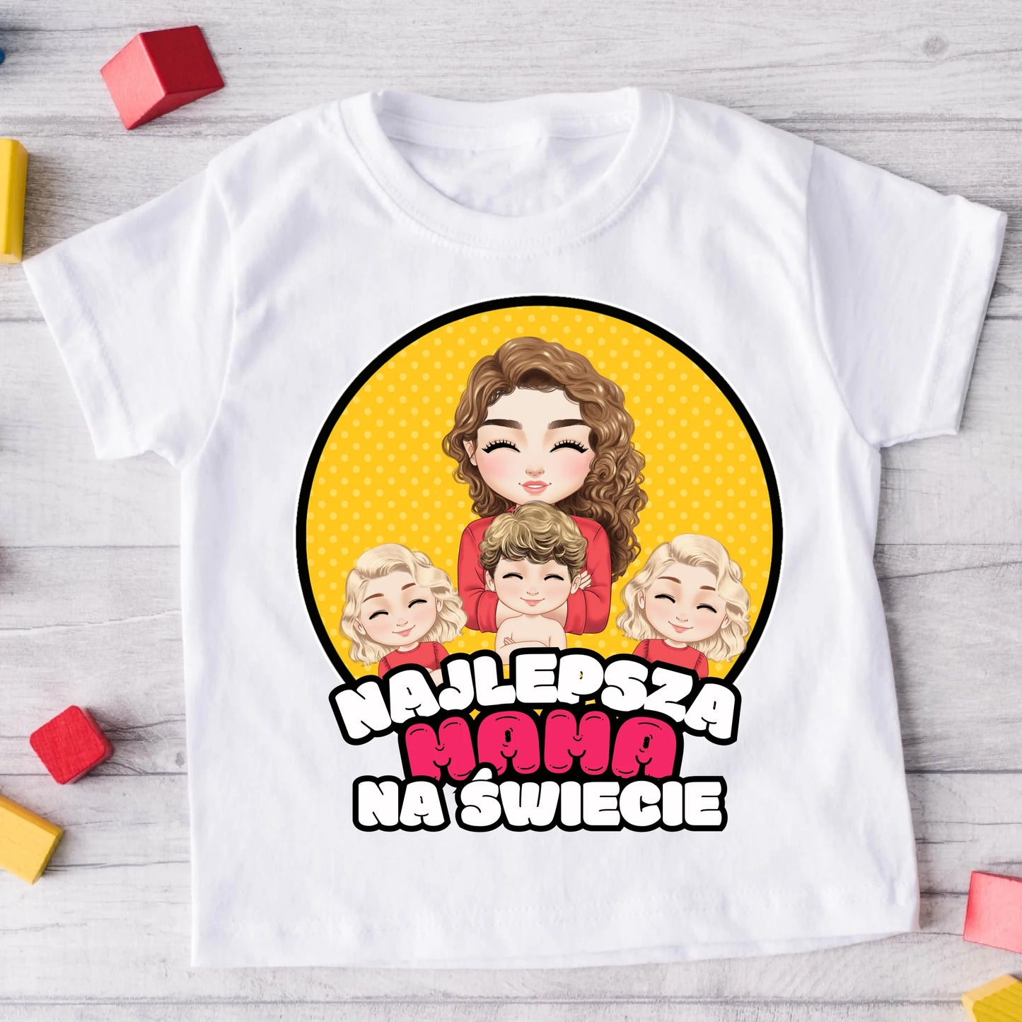 Koszulka dla mamy i córki/syna (1-3 dzieci) Personalizowana - Prezent na dzień mamy #0922