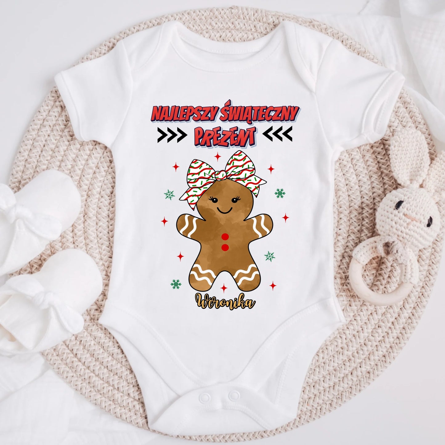 Koszulka świąteczna (body) dla dziecka - Personalizowana - Prezent na święta #2412