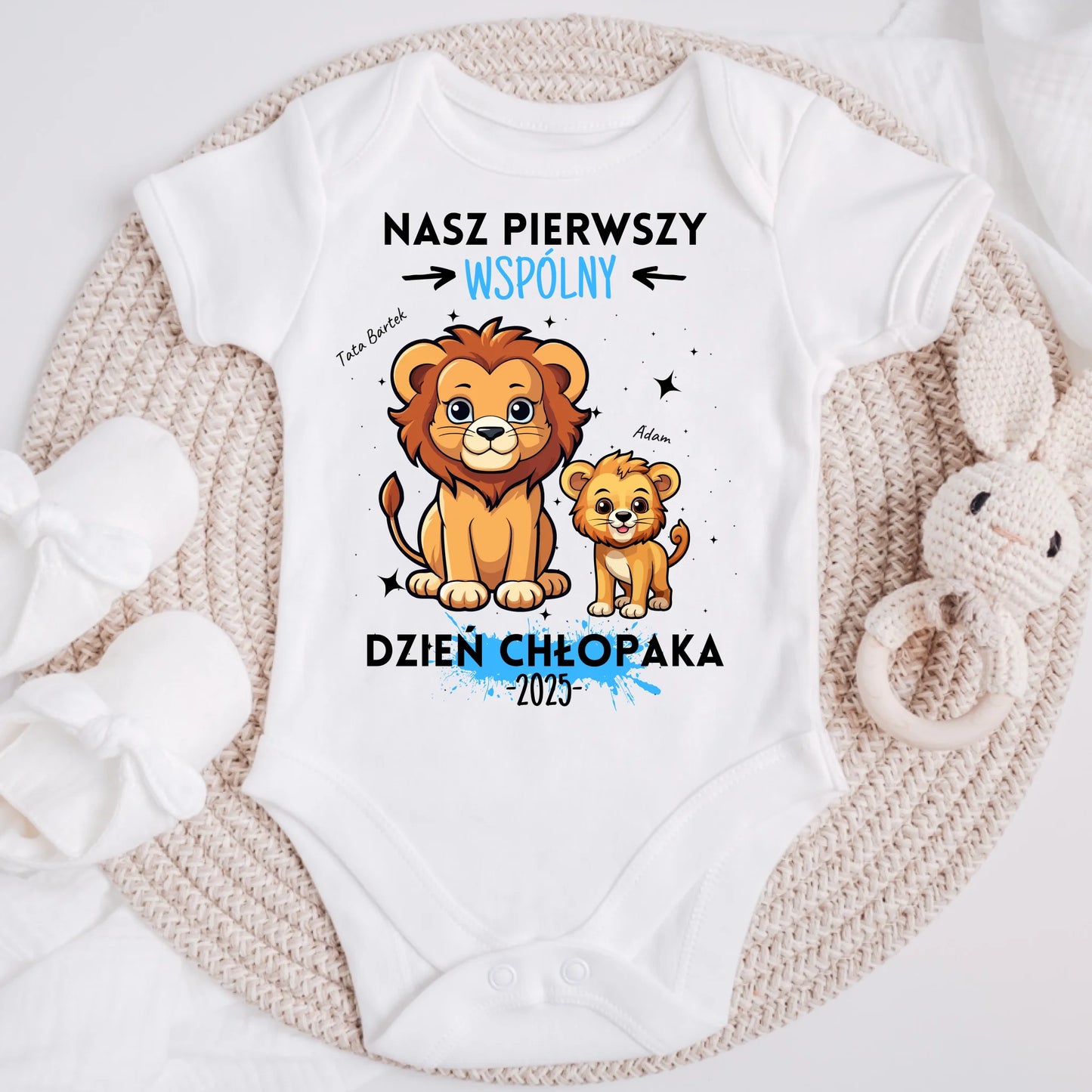 Koszulka ze wzorem nasz pierwszy wspólny dzień chłopaka - Prezent na dzień chłopaka - Personalizowana #1334