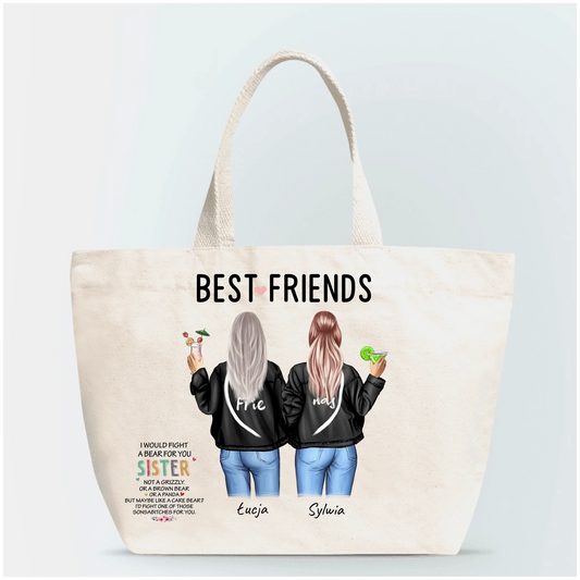 Torba materiałowa personalizowana dla przyjaciółek #P9