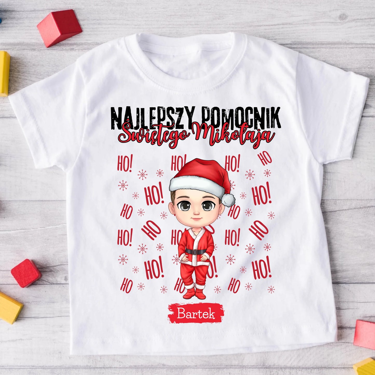 Koszulka świąteczna dla dzieci - Personalizowana - Prezent na święta #672