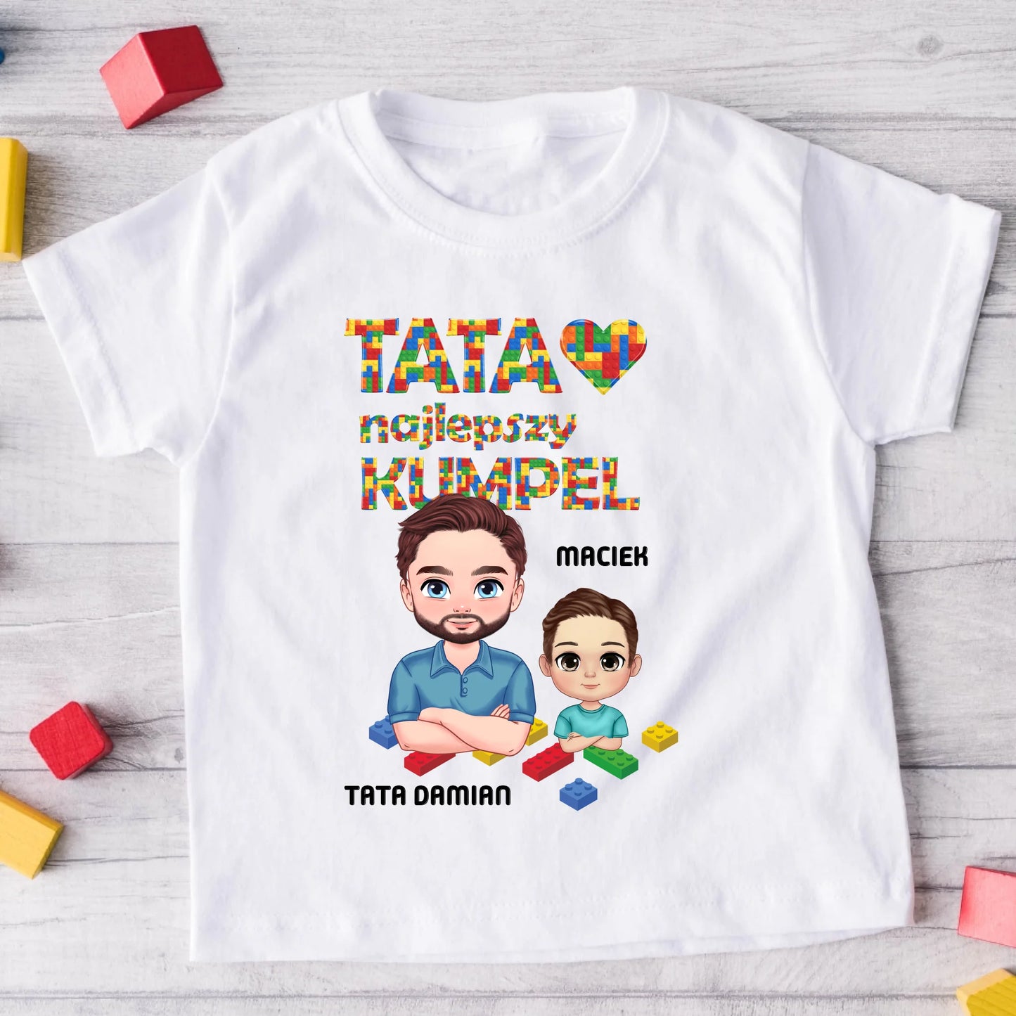 Koszulka dla taty i syna/córki - Prezent na dzień taty - Personalizowana #230