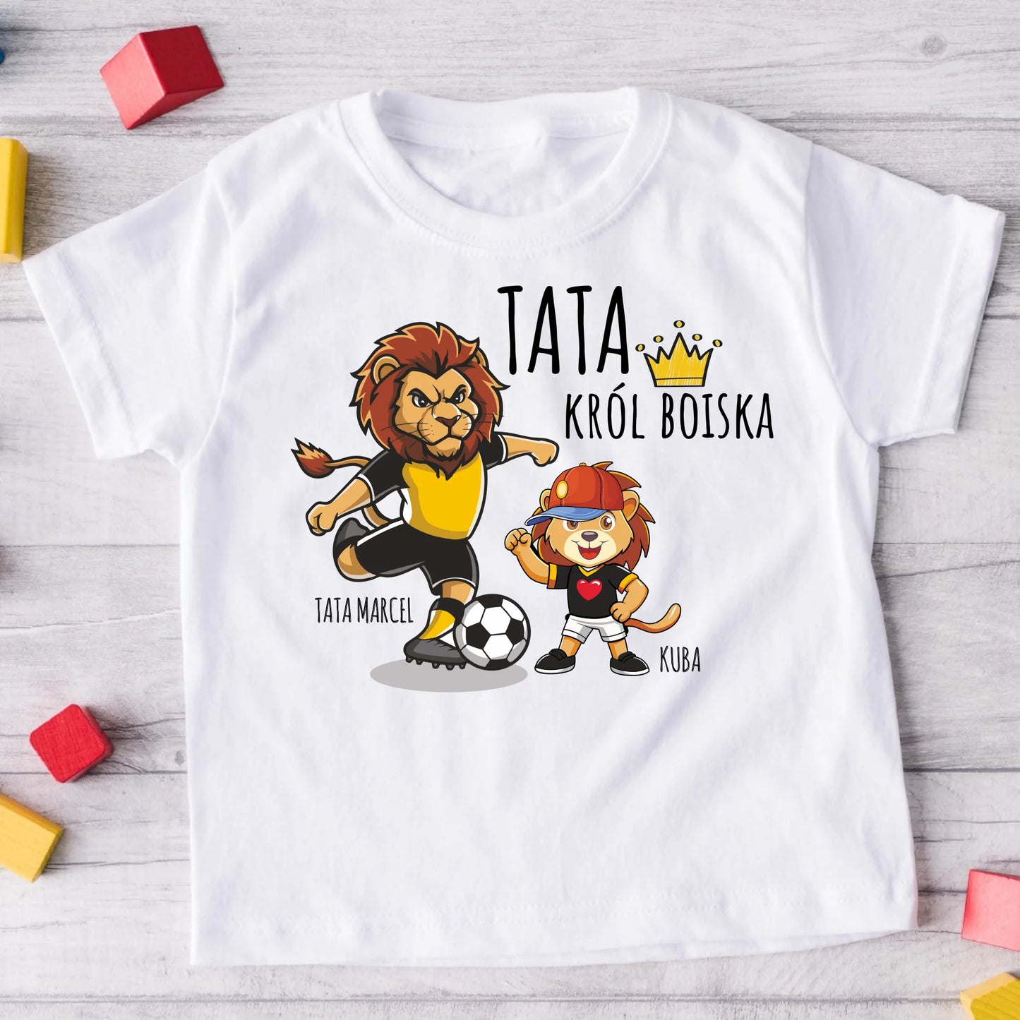 Koszulka dla taty - Król Boiska - Prezent na dzień taty - Personalizowana #222