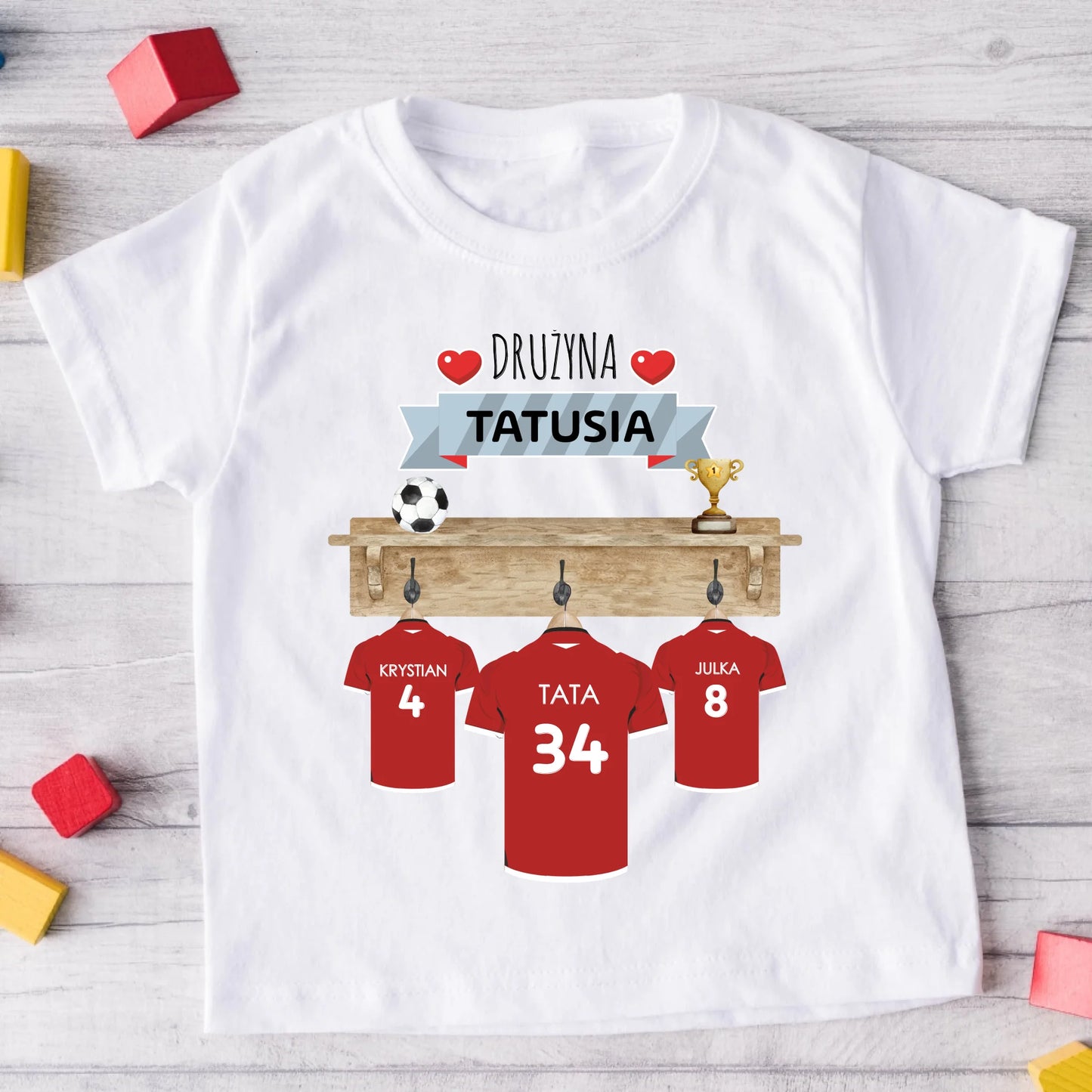 Koszulka dla taty - Drużyna Taty - Prezent na dzień taty - Personalizowana #227