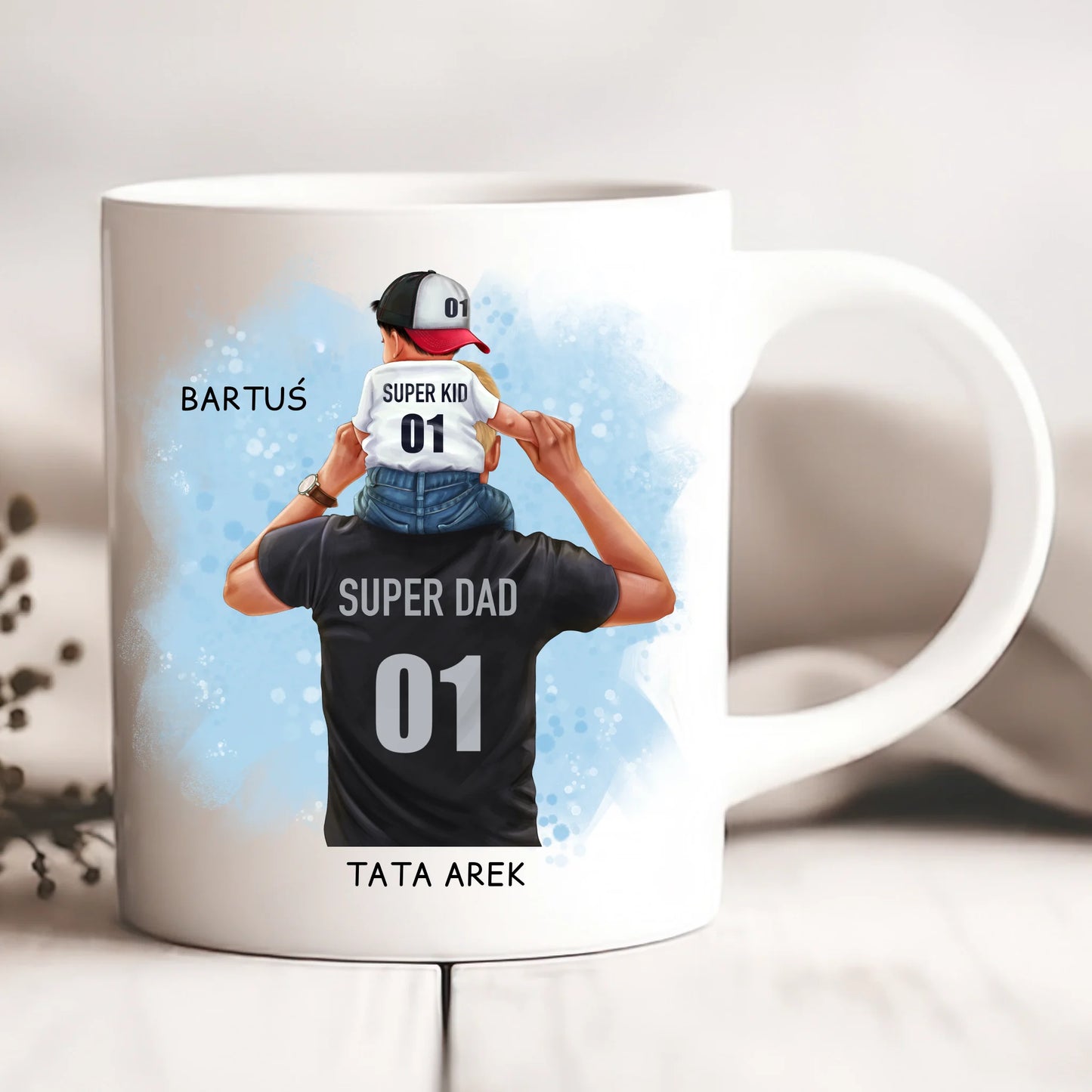 Kubek dla taty i syna/dziecka - Personalizowany - Prezent na dzień taty #3