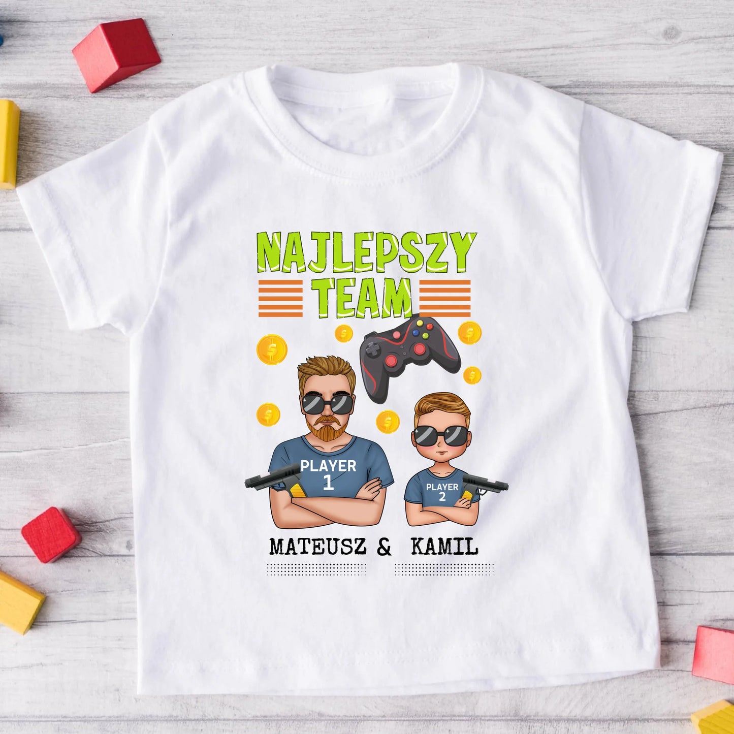 Koszulka dla taty i syna/córki - Prezent na dzień taty - Personalizowana #2228