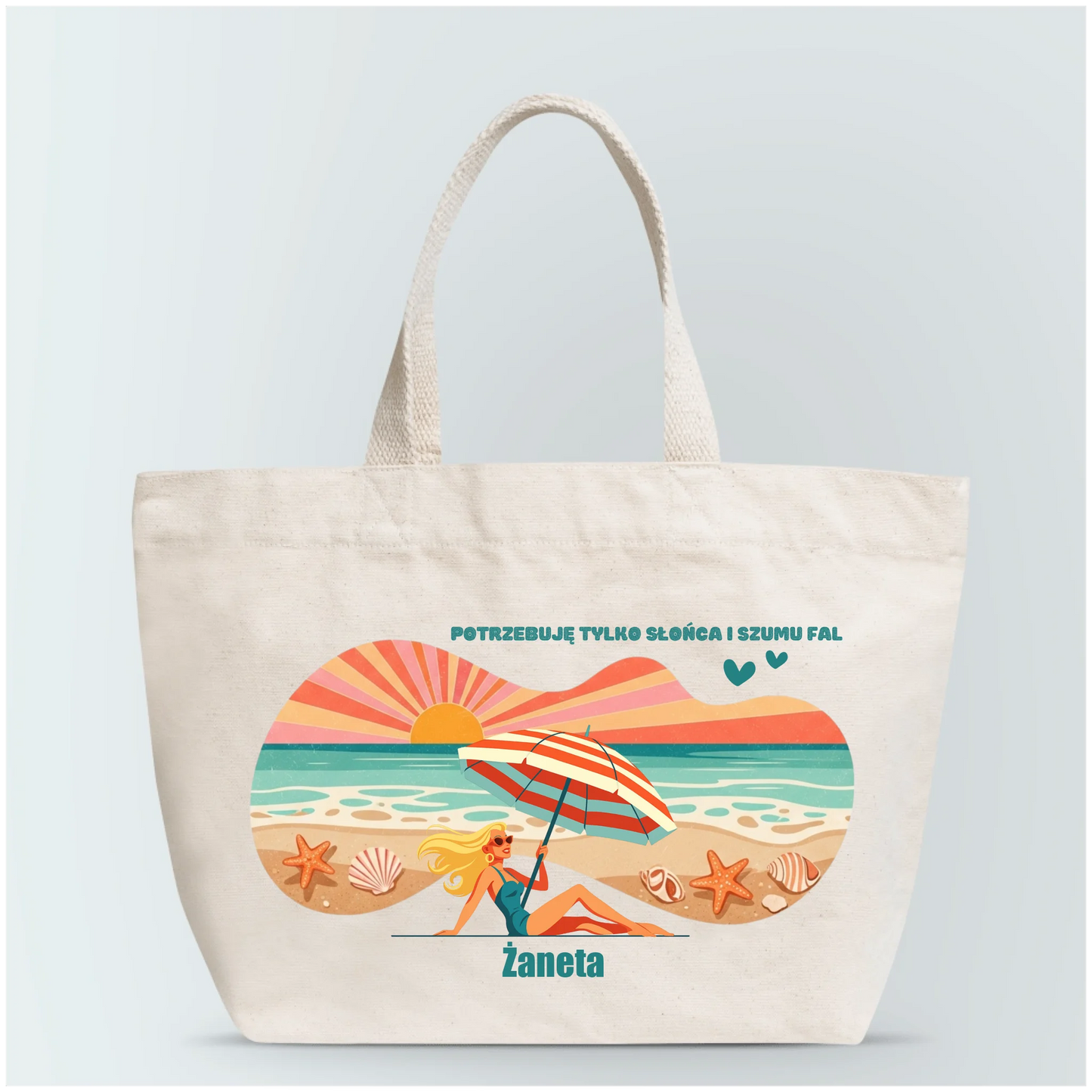 Torba personalizowana - Wakacyjna/Plażowa morze plaża kobieta #59182