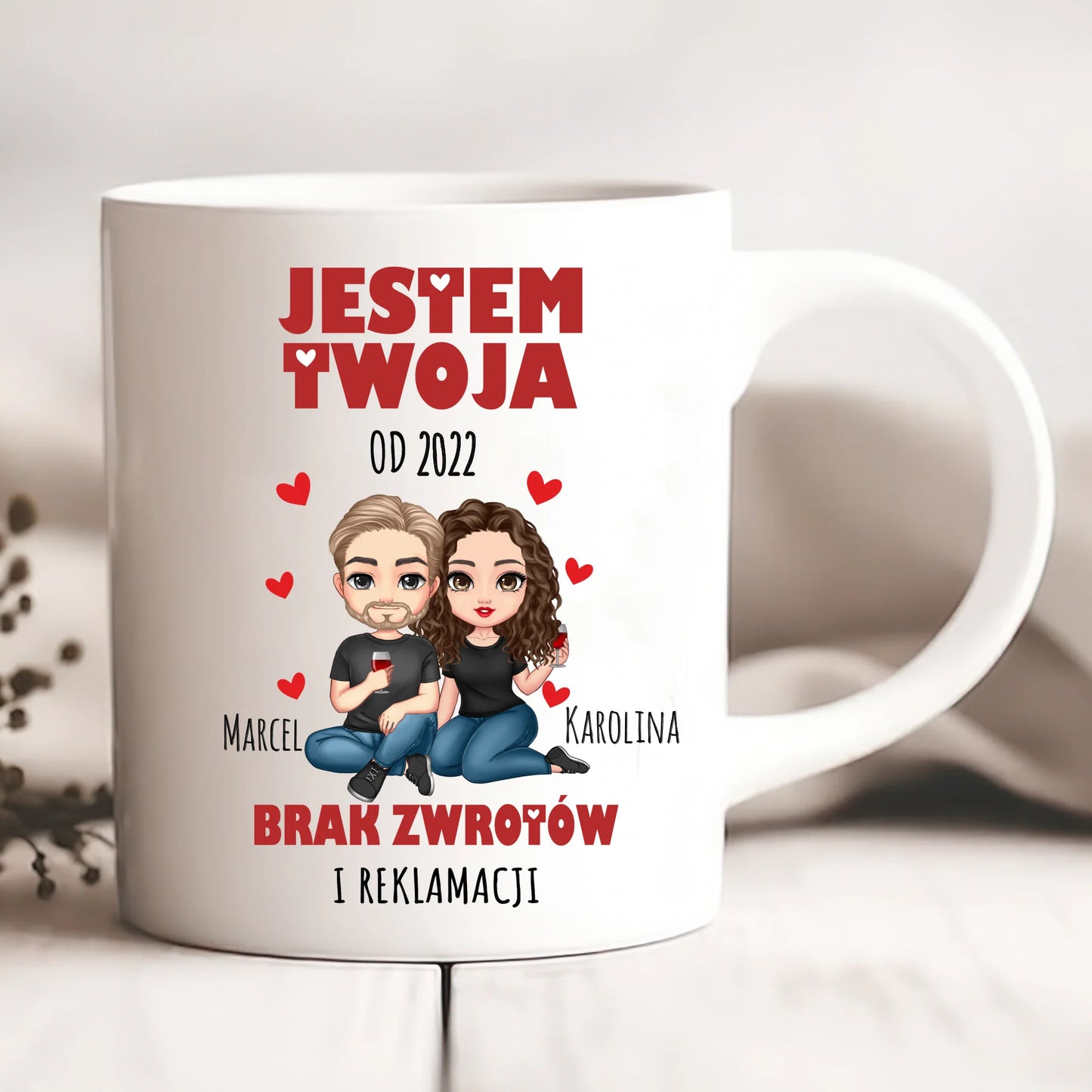 Kubek dla par | Prezent dla chłopaka i dziewczyny - Personalizowany #241
