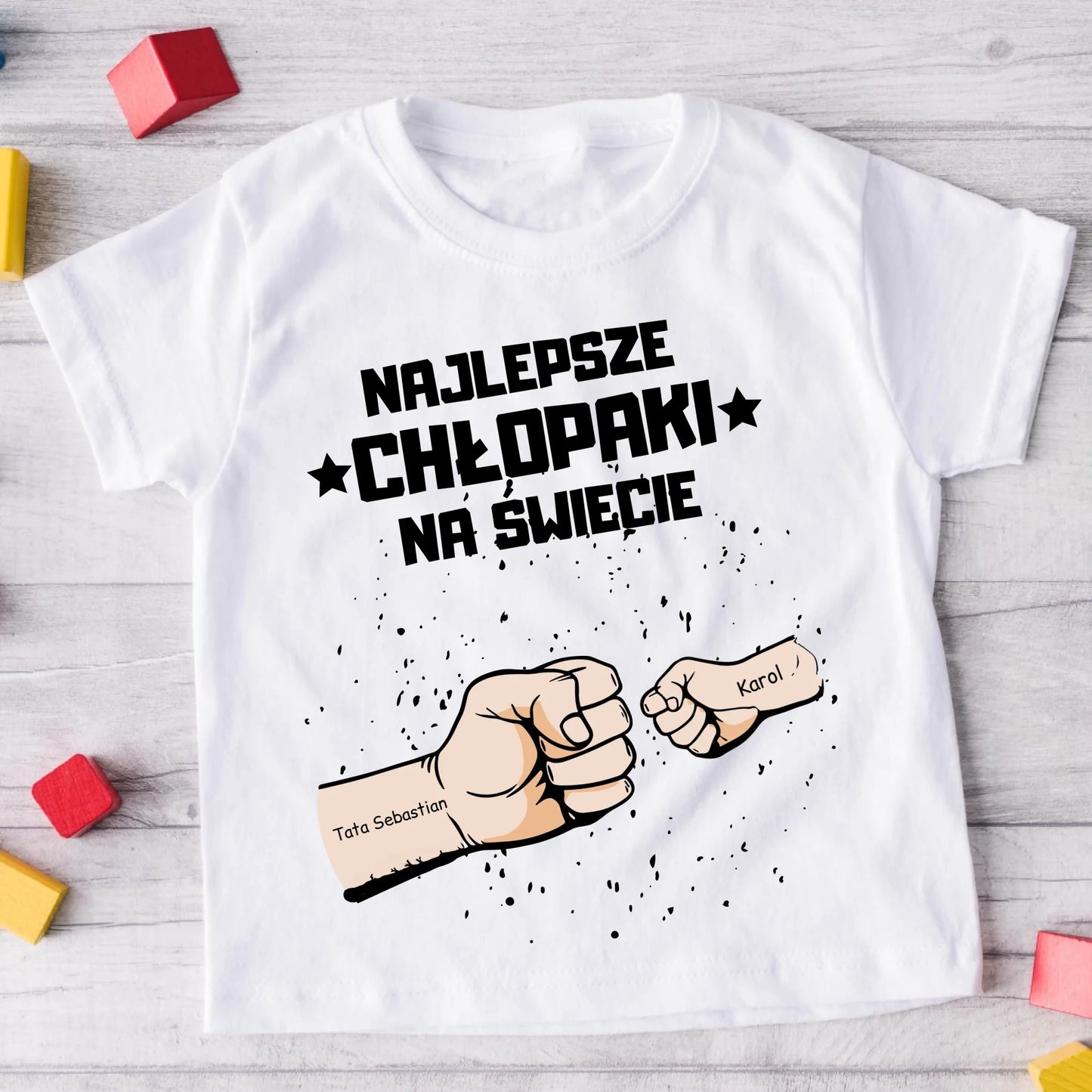 Koszulka ze wzorem najlepsze chłopaki - Prezent na dzień chłopaka - Personalizowana #14214