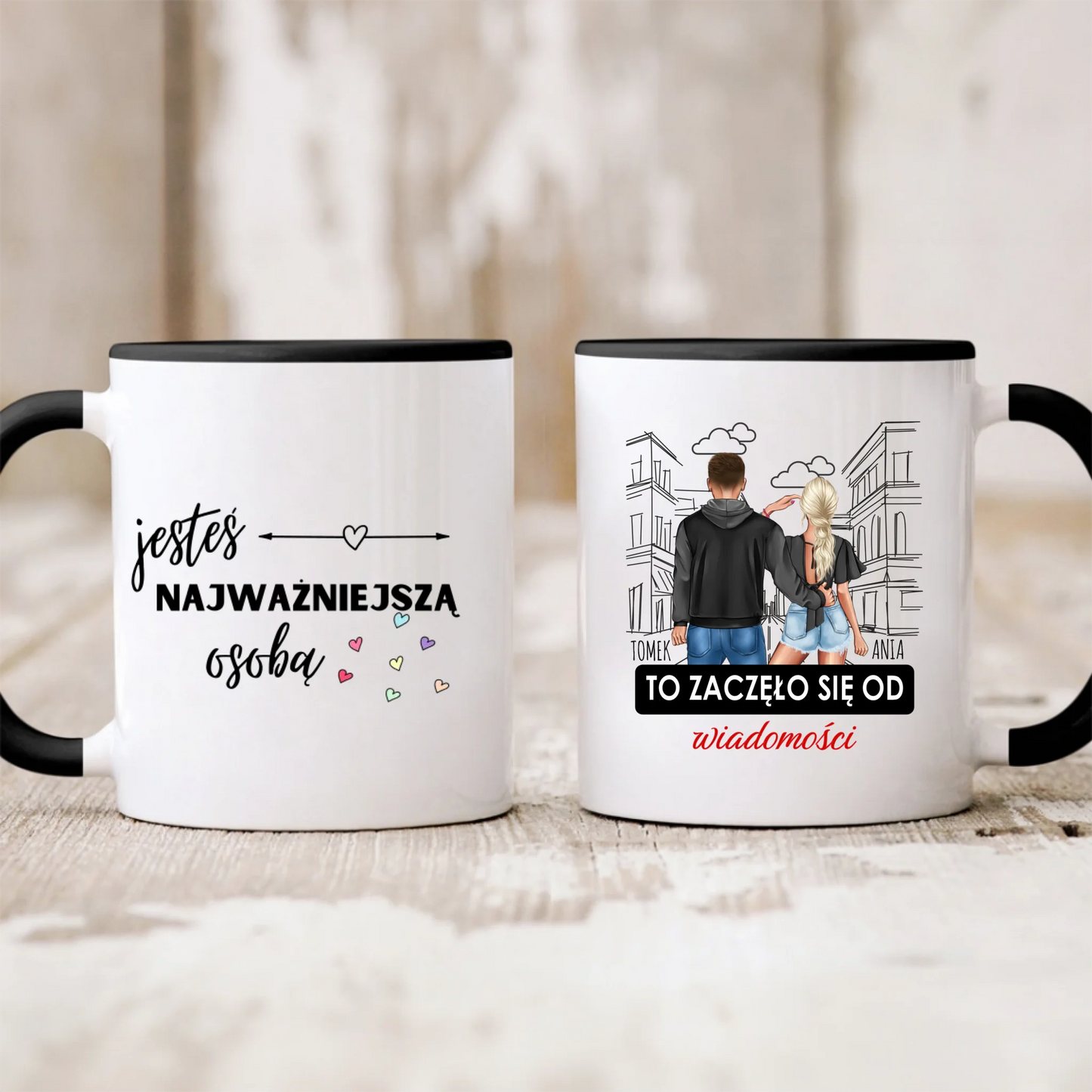 Kubek dla par | Prezent dla chłopaka i dziewczyny - Personalizowany #245