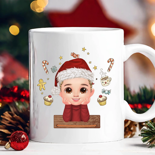 Kubek dla dziecka świąteczny - Personalizowany prezent na święta #991