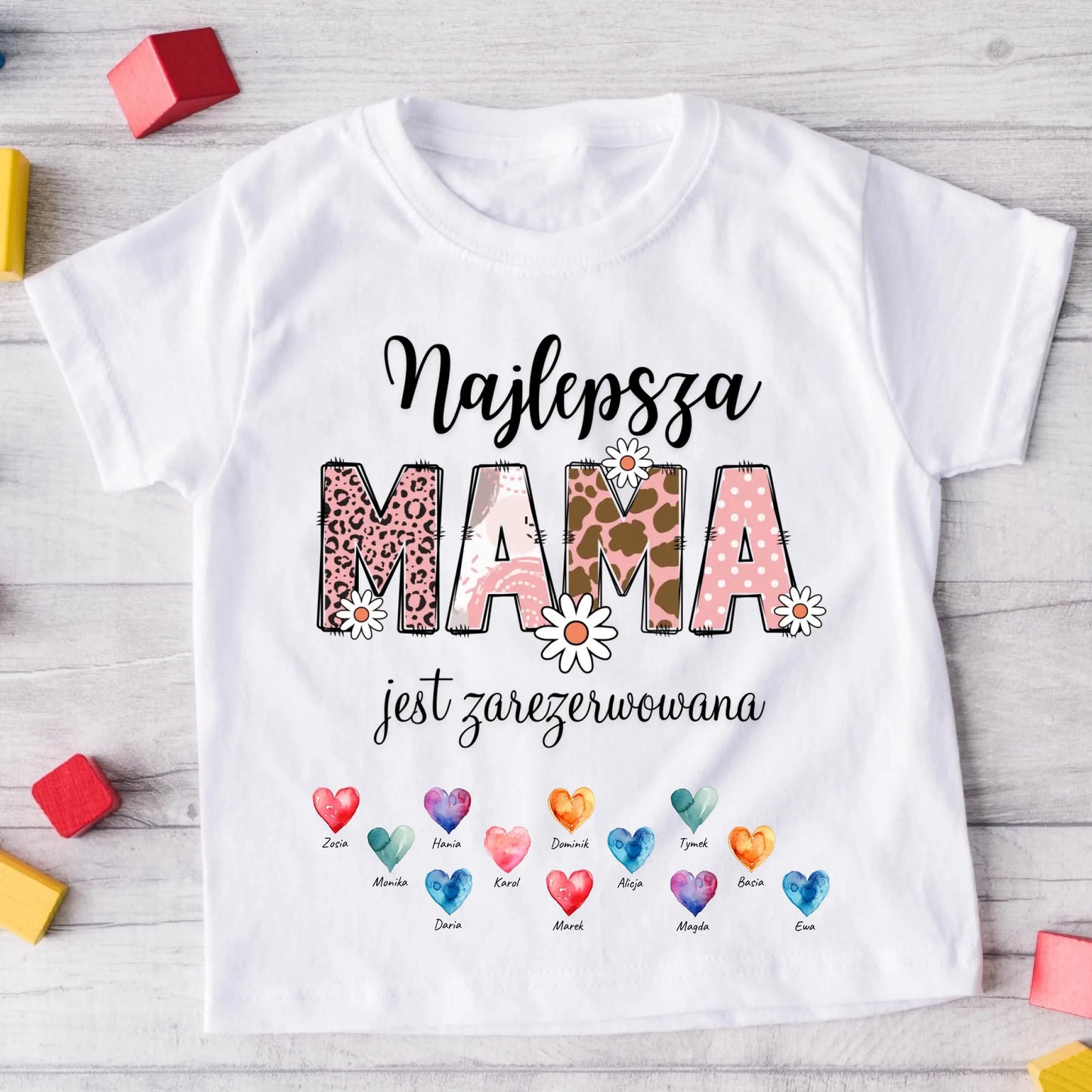 Koszulka dla mamy + 1-12 dzieci - Personalizowana (rodzinna) #272