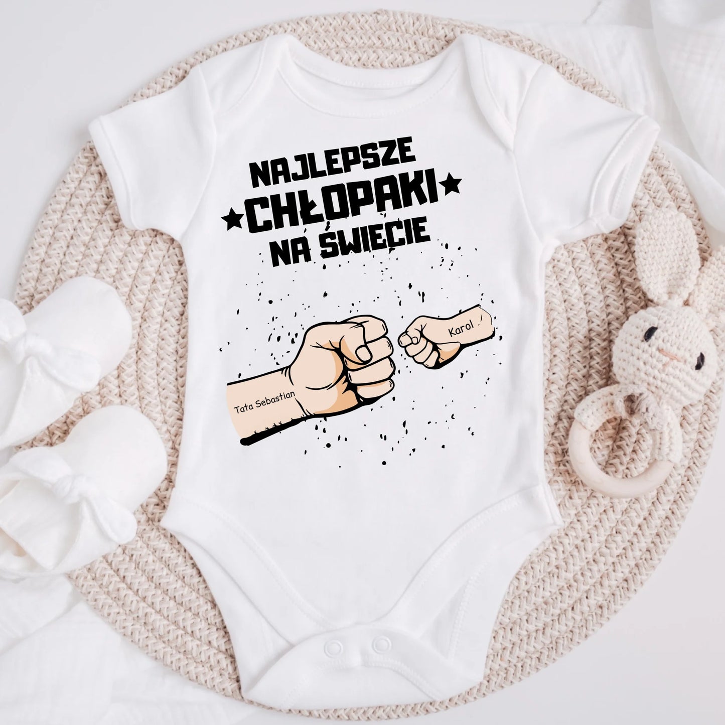 Koszulka personalizowana dla chłopaków NAJLEPSZE CHŁOPAKI | motyw z pięściami #14214