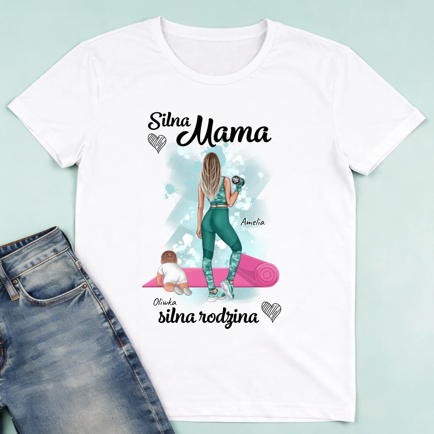 męska biała koszulka przód 1