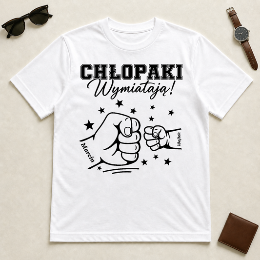 Koszulka na dzień chłopaka - "chłopaki wymiatają" - Personalizowana #92214 — mockup cmtguopgdc9v3qf33ocdqauwe