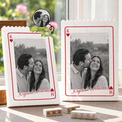 Klocki personalizowane ze zdjęciem #90371 - Krystian i Marta, aranżacja przy oknie