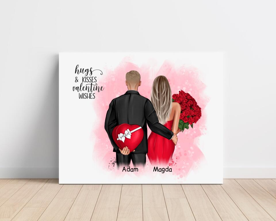 Obraz na płótnie personalizowany - Para #16