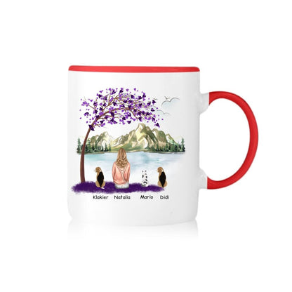 Kubek personalizowany dla właścicielki kotów i psów | z personalizacją imion #F41