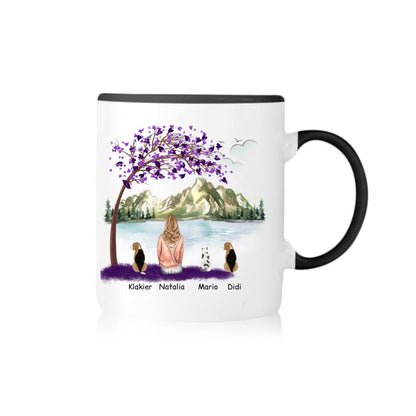 Kubek personalizowany dla właścicielki kotów i psów | z personalizacją imion #F41