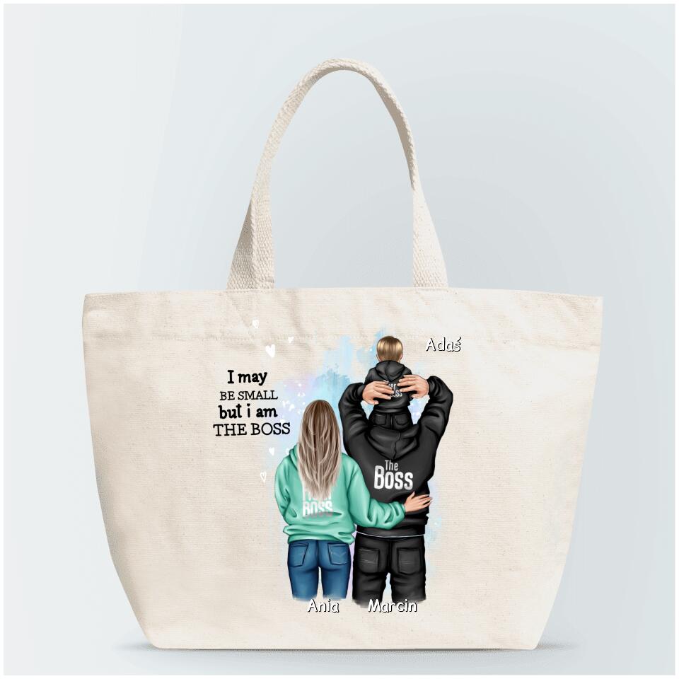 Torba materiałowa personalizowana rodzinna + 1 dziecko #P3