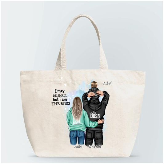 Torba materiałowa personalizowana rodzinna + 1 dziecko #P3