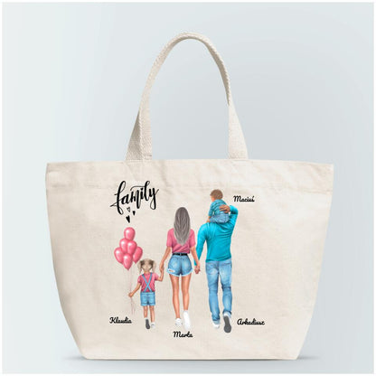 Torba personalizowana dla rodziny FAMILY | rodzinny motyw z personalizacją imion #P4