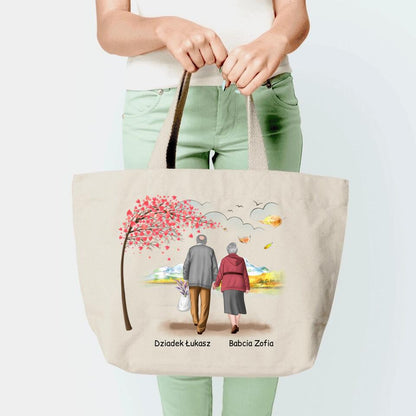 Torba personalizowana dla babci i dziadka | rodzinny motyw #2