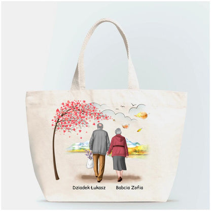 Torba personalizowana dla babci i dziadka | rodzinny motyw #2
