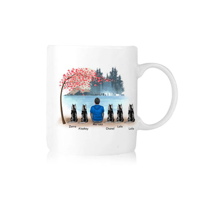 Kubek personalizowany dla właściciela psów | motyw z jeziorem #22