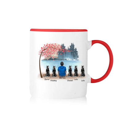 Kubek personalizowany dla właściciela psów | motyw z jeziorem #22