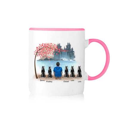 Kubek personalizowany dla właściciela psów | motyw z jeziorem #22