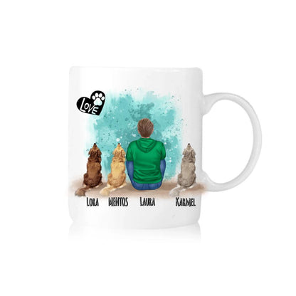 Kubek personalizowany dla miłośnika psów LIFE IS BETTER WITH A DOG | z personalizacją imion #P43