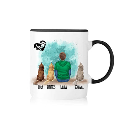 Kubek personalizowany dla miłośnika psów LIFE IS BETTER WITH A DOG | z personalizacją imion #P43