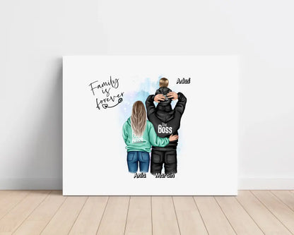 Obraz personalizowany dla rodziny FAMILY IS FOREVER | rodzinny motyw #22