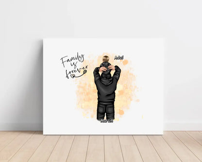 Obraz personalizowany dla taty i dziecka FAMILY IS FOREVER | rodzinny motyw #30
