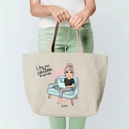Torba personalizowana dla kobiety YOU ARE AN AMAZING HUMAN | z personalizacją postaci #1
