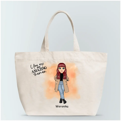 Torba personalizowana dla kobiety YOU ARE AN AMAZING HUMAN | motyw dla jesieniary #10
