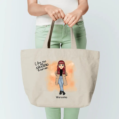 Torba personalizowana dla kobiety YOU ARE AN AMAZING HUMAN | motyw dla jesieniary #10