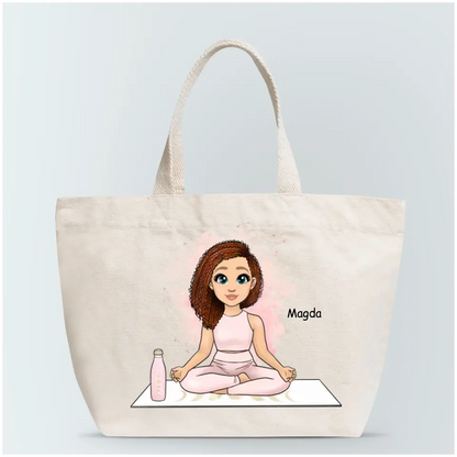 Torba personalizowana dla kobiety | motyw z jogą #14