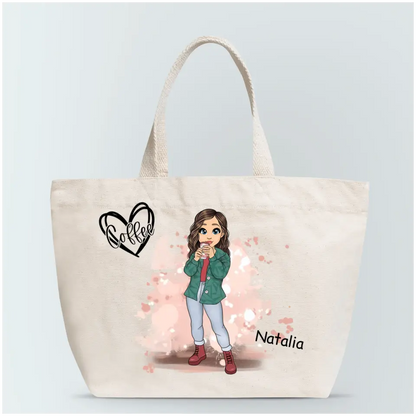 Torba personalizowana dla kobiety COFFEE | motyw dla kawosza #18