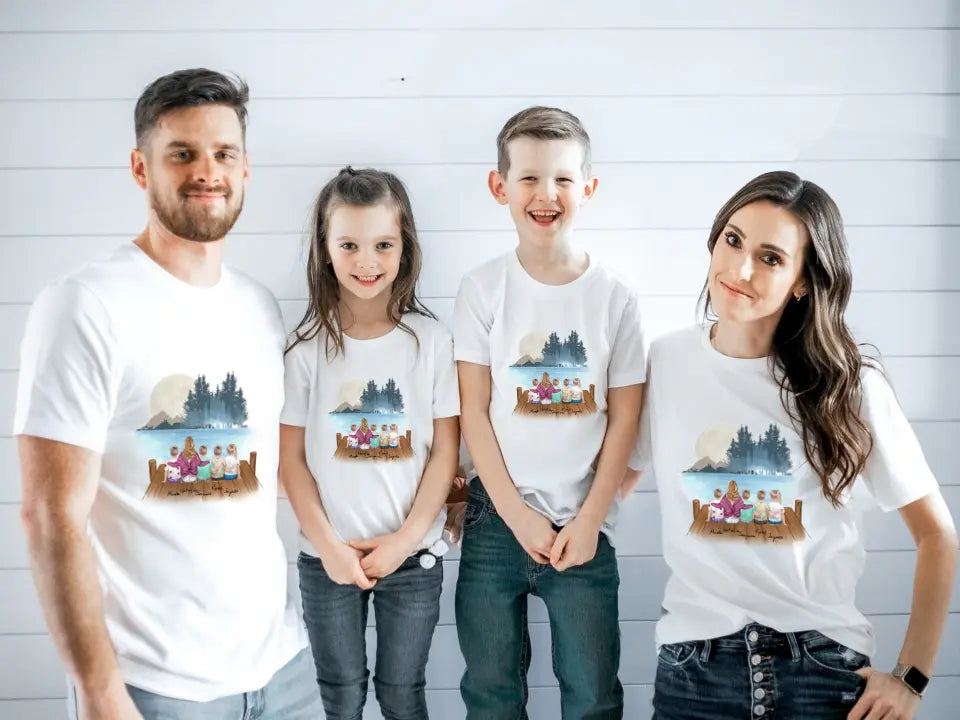 Koszulka dla mamy i 1-4 dzieci - Personalizowana (rodzinna) #P23