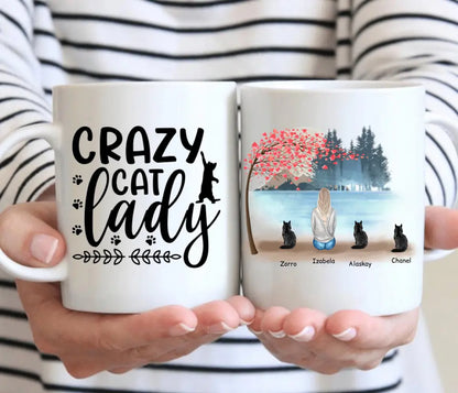 Kubek personalizowany dla miłośniczki kotów | motyw z jeziorem #5