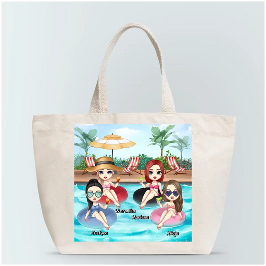Torba materiałowa personalizowana dla przyjaciółek max. 1-4 osób #P61